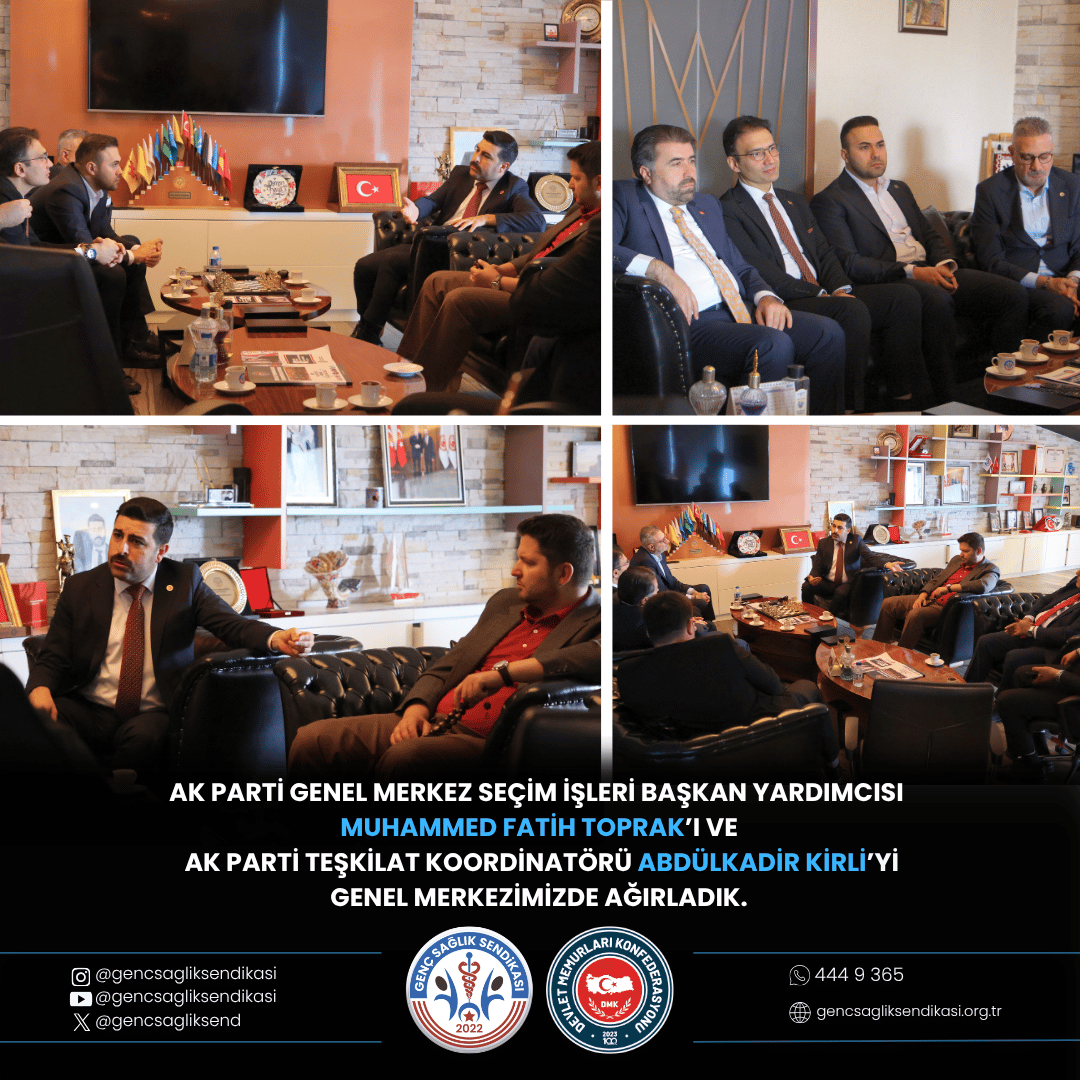 AK PARTİ GENEL MERKEZ SEÇİM İŞLERİ BAŞKAN YARDIMCISI MUHAMMED FATİH TOPRAK VE AK PARTİ TEŞKİLAT KOORDİNATÖRÜ ABDÜLKADİR KİRLİ’DEN GENEL MERKEZİMİZE ZİYARET